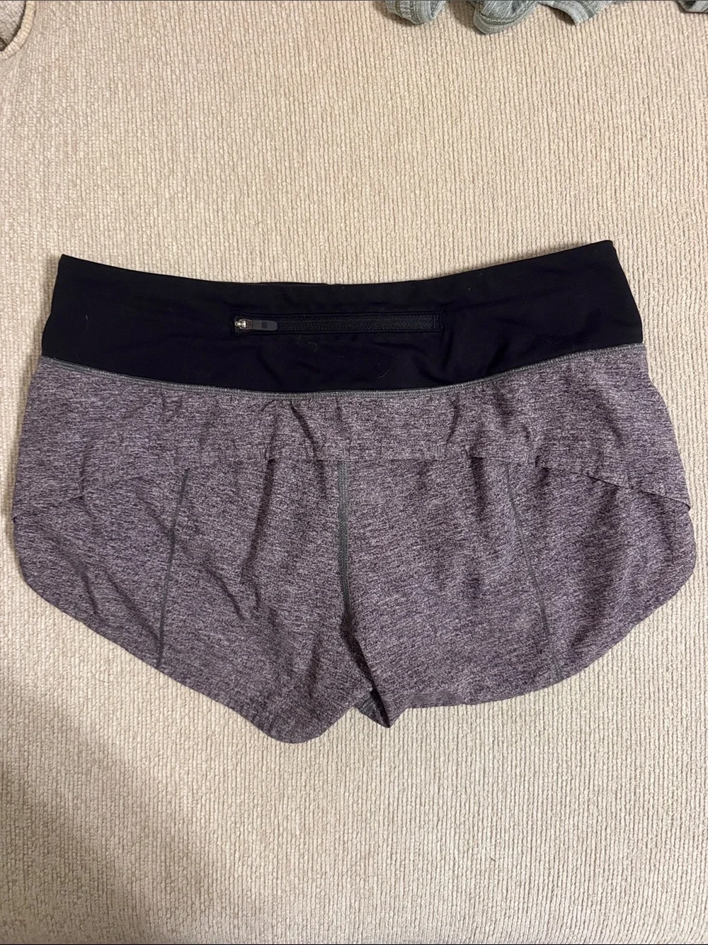 lululemon athletica Black Waistband Heather Gray Athletic Shorts